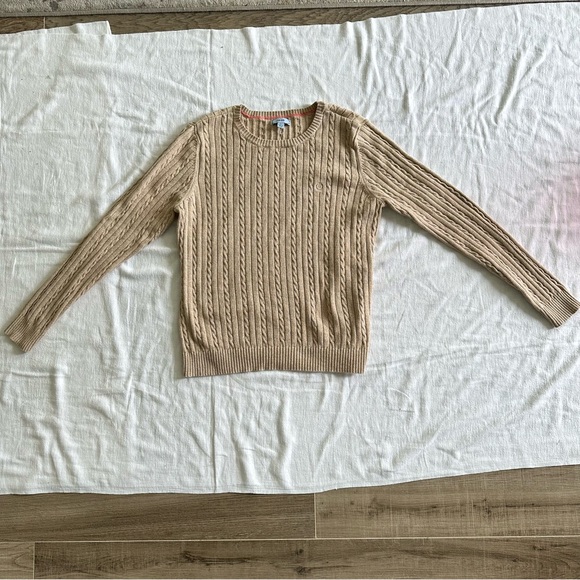 Izod Women's Cable Knit Sweater in Cream - Picture 5 of 6